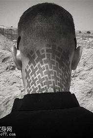 Neck Black Grey Totem Tattoo ስርዓተ-ጥለት