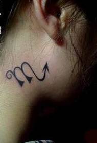 constellation tattoo pattern: neck totem constellation logo tattoo pattern