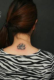 beauté cou belle mode belle lotus tatouage motif photo