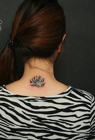 schoonheid nek mooie mode mooie lotus Tattoo patroon foto