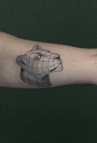 руку геометријска личност узорак тетоваже на глави лава