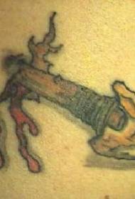kugu launi Tsarin tattoo arrow na Indiya