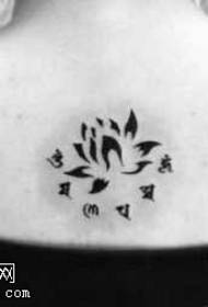 bo'yinli Sanskrit lotus zarb naqshlari