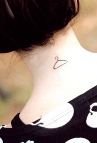 Neck simple fashion hanger pattern tattoo