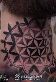 Classic Van Gogh Tattoo Pattern on the neck