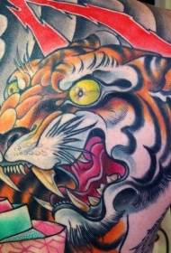 kembali corak tato avatar harimau warna gaya Asia