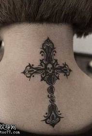 Neck Cross Totem Tattoo Pattern