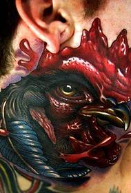 Hals realistesch Cock Tattoo Muster