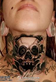 horror schedel tattoo patroon