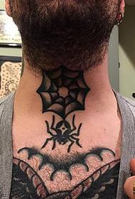 Tattoo-patroan foar nekspinne -web