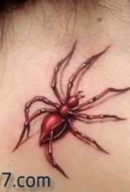 klassiska hals spindel tatuering mönster
