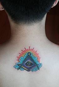 Neck God's Eye Tattoo Pattern