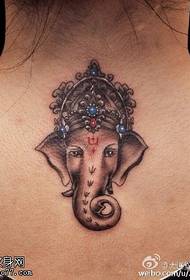 Beautiful Indian Elephant God Tattoo Pattern