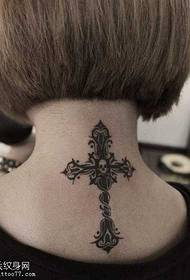 Hals schönes Totem Kreuz Tattoo Muster