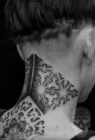 classic totem tattoo on the neck