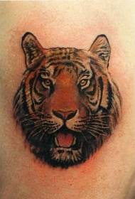 skulder realistisk tigerhoved tatoveringsmønster