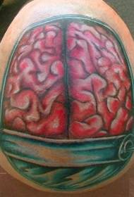 kop snaakse kleur mense Brain tattoo patroon
