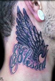 Neck Wings Engels tattoo-patroon