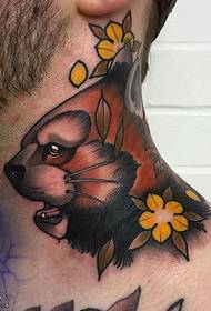 patró realista de tatuatges de mapache