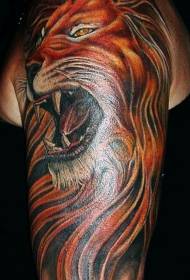 slika ramena živopisna slika glave lava tetovaža