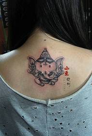 glīts ziloņu dieva tetovējums _ kakla Tetovējuma attēls