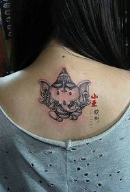 grazioso elefante dio tatuaggio _ collo Immagine del tatuaggio