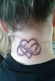 nek pragtige Love Totem Tattoo