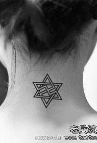 टैटू आंकड़ा एक औरत की गर्दन छह सितारा टैटू टैटू काम करता है की सिफारिश की