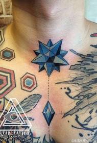 modello tridimensionale del tatuaggio dei gioielli del diamante