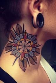kou bote gwo koulè tatoo figi flè
