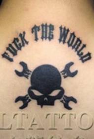 cool nek tekst totem tattoo patroon