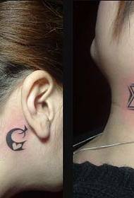 tatuazh në qafë çift