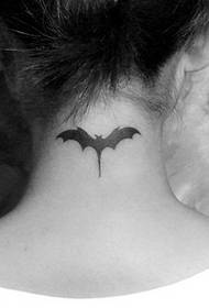 дівчина шиї bat татуювання візерунок