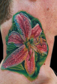 tattoo lile fireann ar an muineál