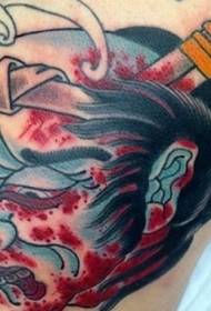 Mtindo wa tatoo la kuzaliwa la rangi ya jadi ya Asia