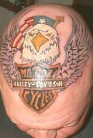 Sirah warna Harley Davidson logo tato gambar