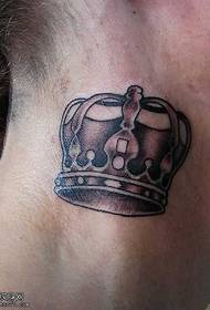 Neck Crown Tattoo Pattern