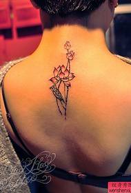 Die Tattoo-Show-Bar empfahl ein Hals-Lotus-Tattoo-Muster