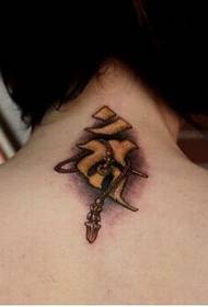 schoonheid nek speciaal symbool tattoo lichaam patroon foto