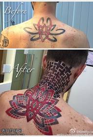 klassiek dominant lotus totem tattoo-patroon
