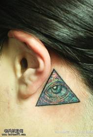 triangular eye tattoo pattern
