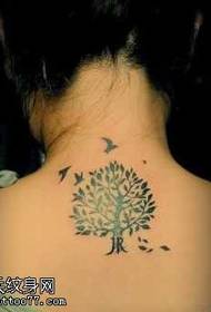 Krk Populárny tetovanie strom tetovanie vzor