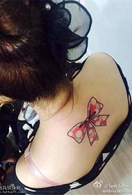 Halskleur Bow Tattoo foto