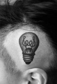 muška glava crna malo smiješno uzorak tetovaža žarulje