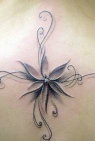 Uzorak tetovaže vrata: Uzorak tetovaže cvjetne loze na vratu