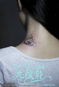 Neck Small Flower Tattoo Pattern