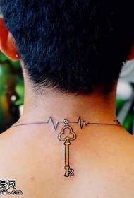 Boyun EKG ve anahtar dövme deseni