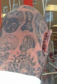 hlava čierna šedá iný podivný objekt tetovanie obrázok
