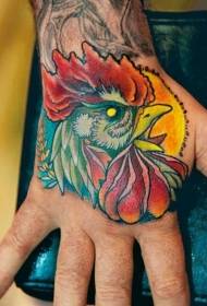 mano kolora kolera kapo tatuaje ŝablono