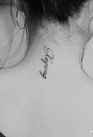 klein fris Engels tattoo-patroon